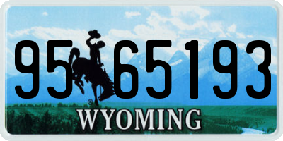 WY license plate 9565193