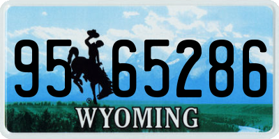 WY license plate 9565286