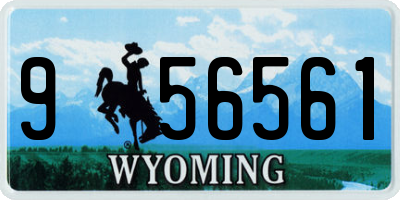 WY license plate 956561