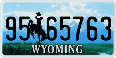 WY license plate 9565763