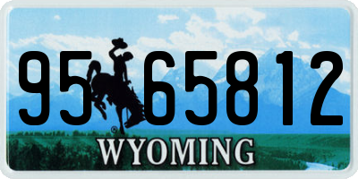 WY license plate 9565812