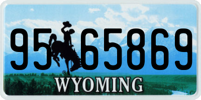 WY license plate 9565869