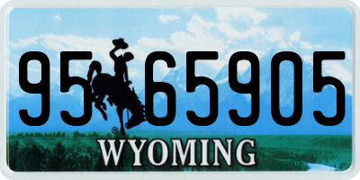 WY license plate 9565905