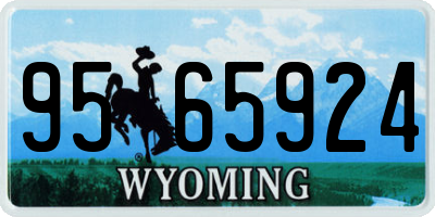 WY license plate 9565924