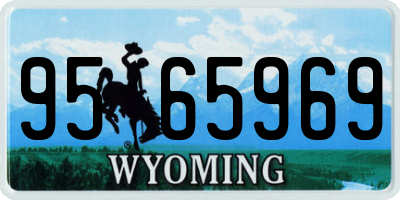 WY license plate 9565969