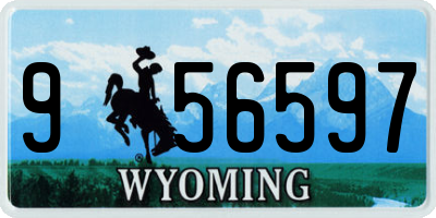 WY license plate 956597