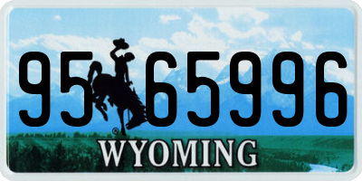 WY license plate 9565996