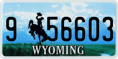 WY license plate 956603