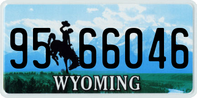WY license plate 9566046