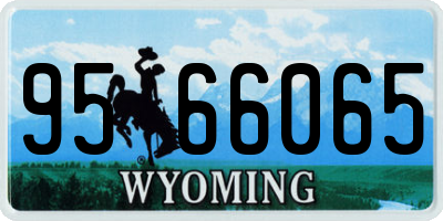 WY license plate 9566065
