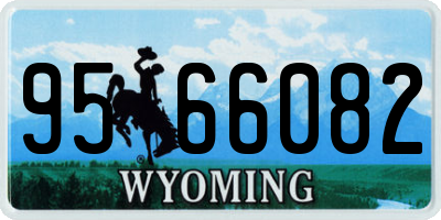 WY license plate 9566082