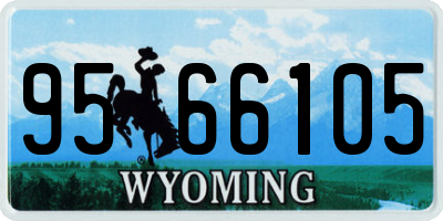 WY license plate 9566105