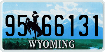 WY license plate 9566131