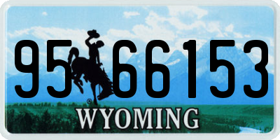 WY license plate 9566153