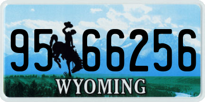 WY license plate 9566256