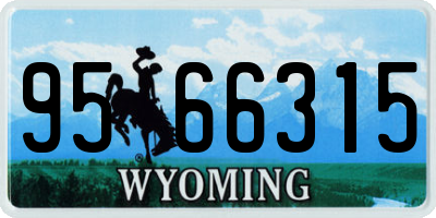 WY license plate 9566315