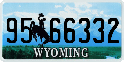 WY license plate 9566332