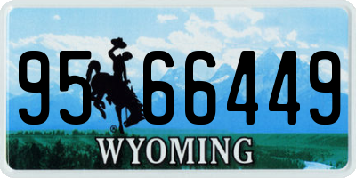 WY license plate 9566449