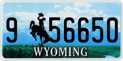 WY license plate 956650
