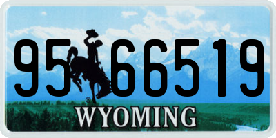 WY license plate 9566519