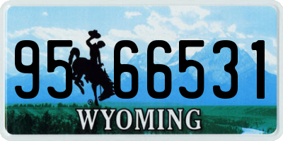 WY license plate 9566531