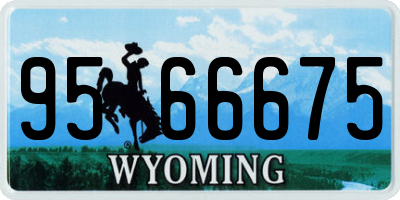 WY license plate 9566675