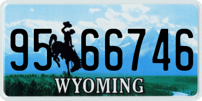 WY license plate 9566746