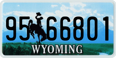 WY license plate 9566801