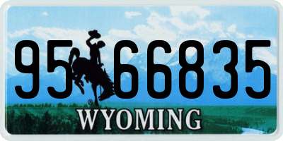 WY license plate 9566835