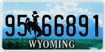 WY license plate 9566891