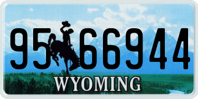 WY license plate 9566944