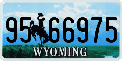 WY license plate 9566975