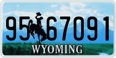 WY license plate 9567091