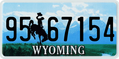 WY license plate 9567154