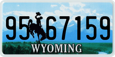 WY license plate 9567159