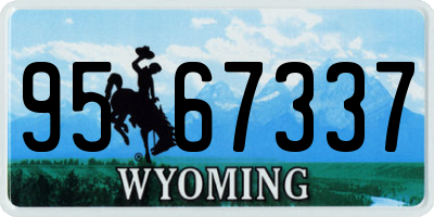WY license plate 9567337
