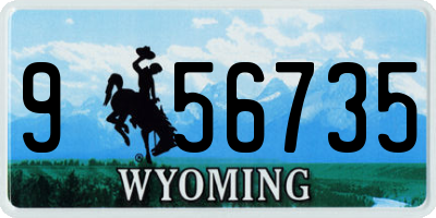 WY license plate 956735