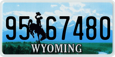 WY license plate 9567480