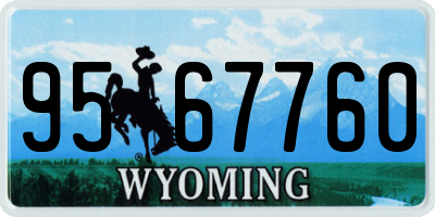 WY license plate 9567760