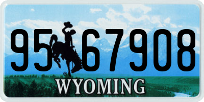 WY license plate 9567908