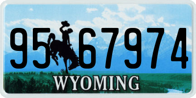 WY license plate 9567974