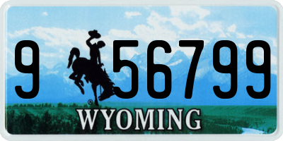 WY license plate 956799