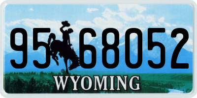 WY license plate 9568052