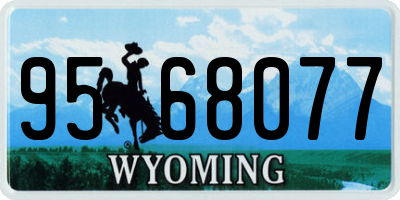 WY license plate 9568077