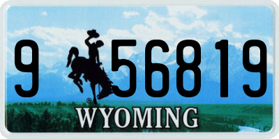 WY license plate 956819