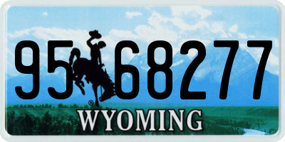 WY license plate 9568277