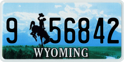 WY license plate 956842
