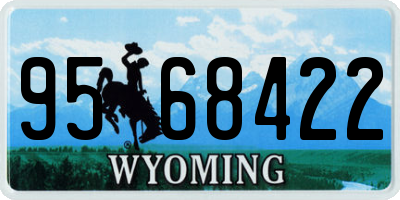 WY license plate 9568422