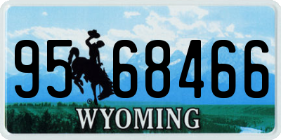 WY license plate 9568466