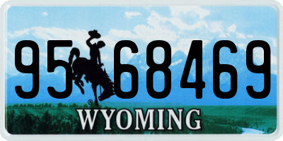 WY license plate 9568469